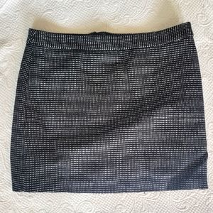 Women's GAP Wool Blend Black and White checkered skirt Size 12